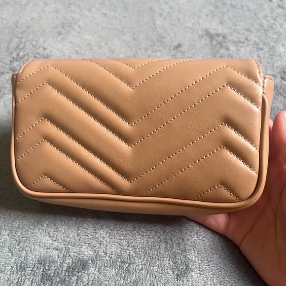 Super mini marmont gucci cream tan colour. Authentic, used once in an occasion. - Picture 6 of 7